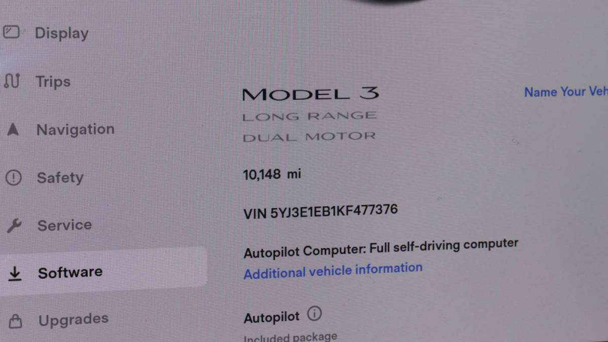2019 Tesla Model 3 5YJ3E1EB1KF477376