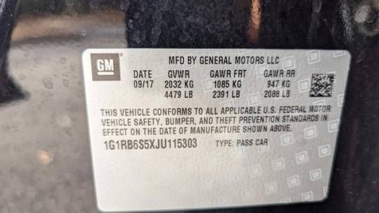 2018 Chevrolet VOLT 1G1RB6S5XJU115303