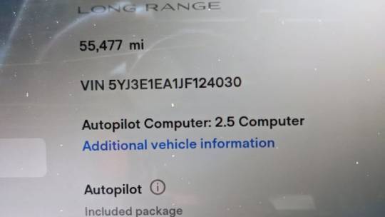 2018 Tesla Model 3 5YJ3E1EA1JF124030