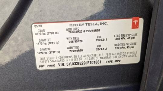 2018 Tesla Model X 5YJXCBE29JF101861