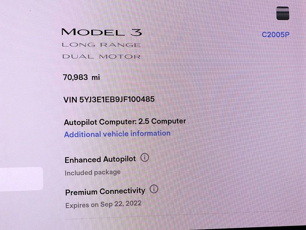 2018 Tesla Model 3 5YJ3E1EB9JF100485