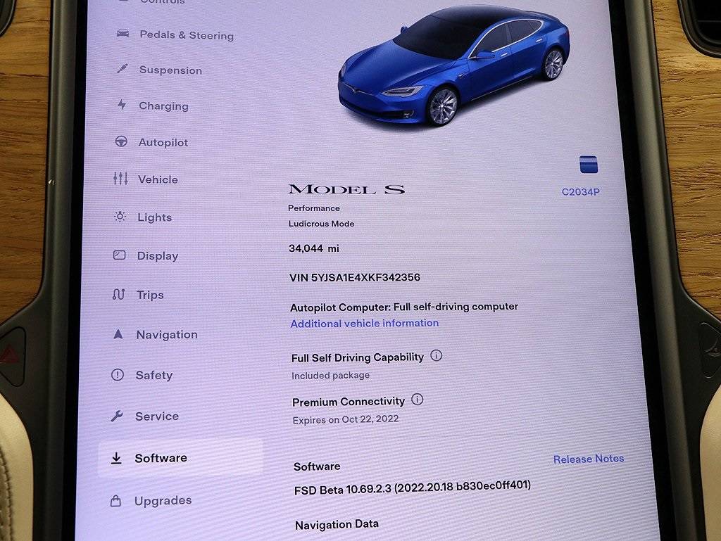 2019 Tesla Model S 5YJSA1E4XKF342356