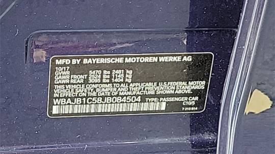 2018 BMW 5 Series WBAJB1C58JB084504