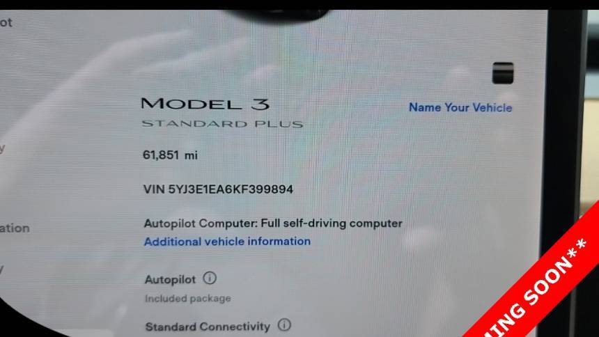 2019 Tesla Model 3 5YJ3E1EA6KF399894