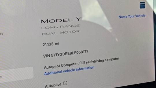 2020 Tesla Model Y 5YJYGDEE8LF058177