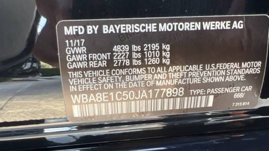 2018 BMW 3 Series WBA8E1C50JA177898