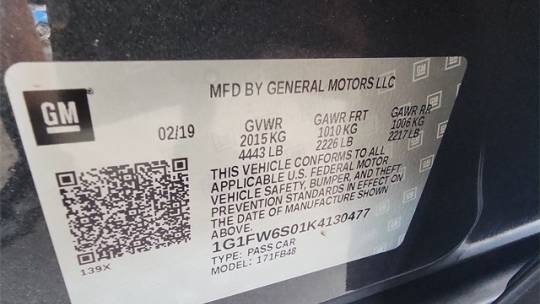 2019 Chevrolet Bolt 1G1FW6S01K4130477