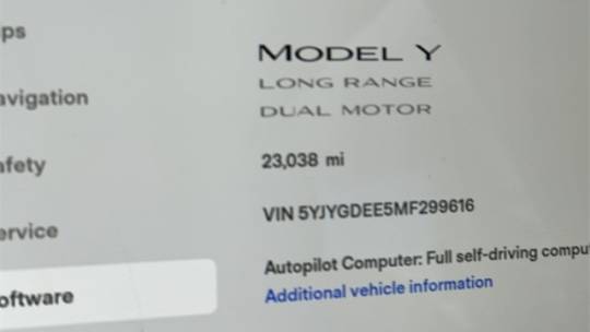 2021 Tesla Model Y 5YJYGDEE5MF299616