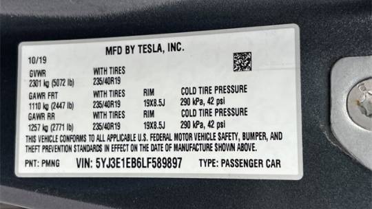 2020 Tesla Model 3 5YJ3E1EB6LF589897