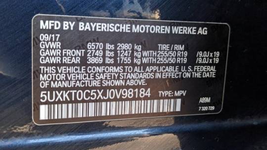 2018 BMW X5 xDrive40e 5UXKT0C5XJ0V98184