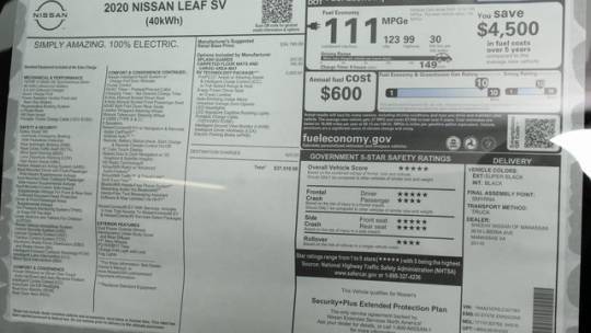 2020 Nissan LEAF 1N4AZ1CP5LC307763