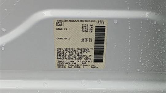 2019 Nissan LEAF 1N4BZ1CP0KC319385