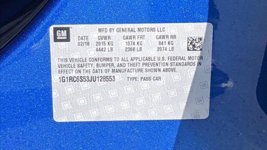 2018 Chevrolet VOLT 1G1RC6S53JU128553