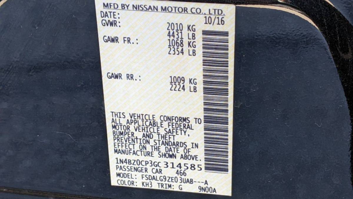 2016 Nissan LEAF 1N4BZ0CP3GC314585