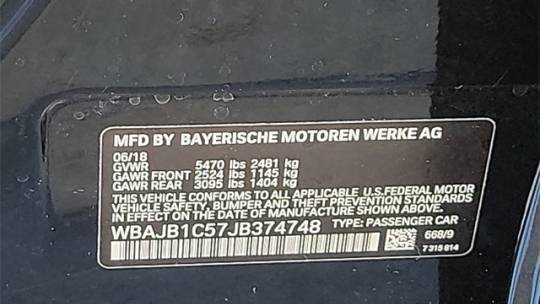 2018 BMW 5 Series WBAJB1C57JB374748