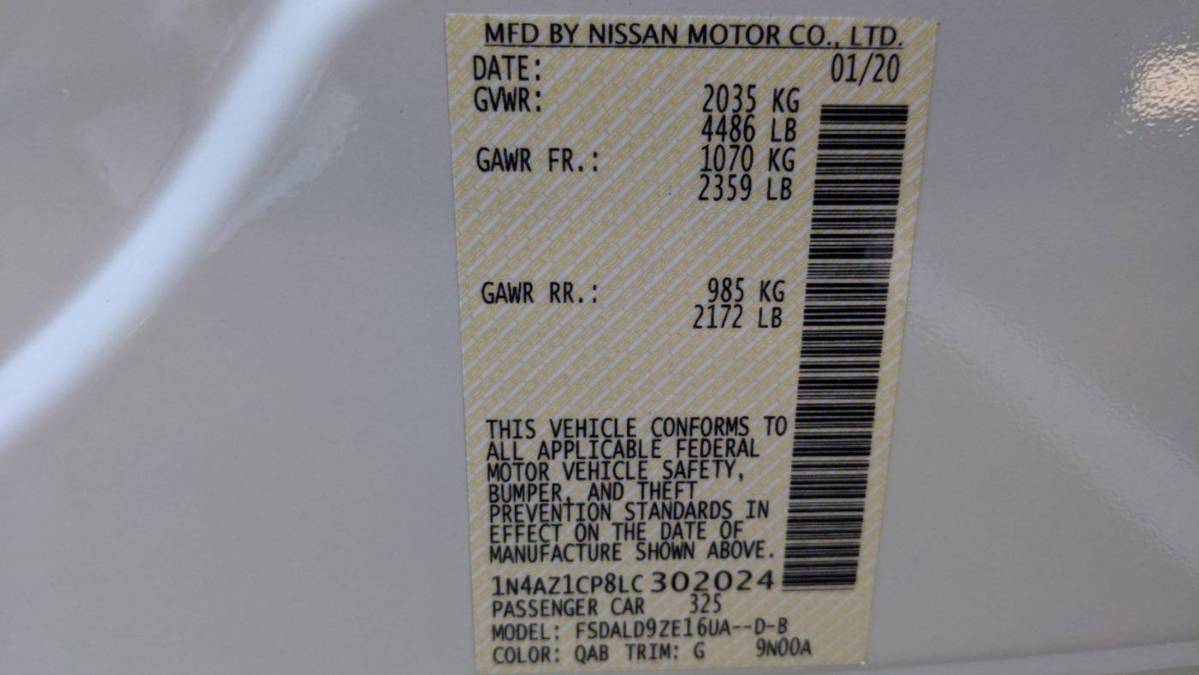 2020 Nissan LEAF 1N4AZ1CP8LC302024