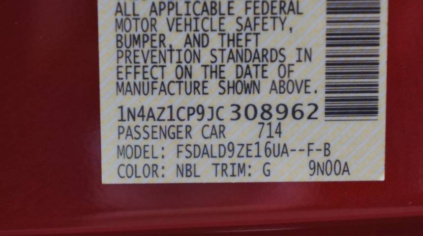 2018 Nissan LEAF 1N4AZ1CP9JC308962