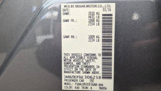 2016 Nissan LEAF 1N4BZ0CP3GC306258