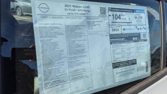 2021 Nissan LEAF 1N4BZ1CV9MC551484