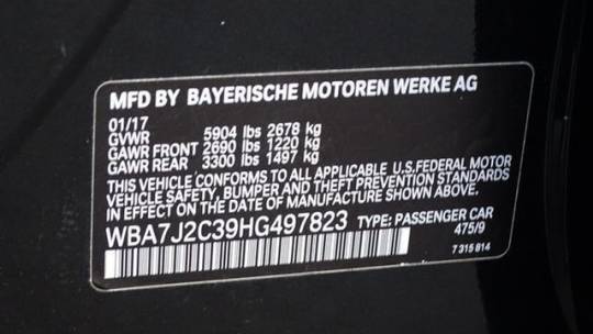 2017 BMW 7 Series WBA7J2C39HG497823