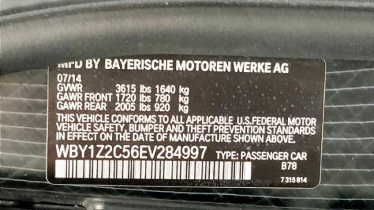 2014 BMW i3 WBY1Z2C56EV284997