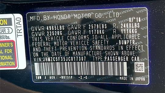 2018 Honda Clarity JHMZC5F35JC017307
