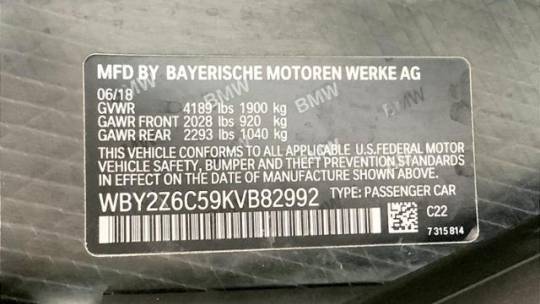 2019 BMW i8 WBY2Z6C59KVB82992