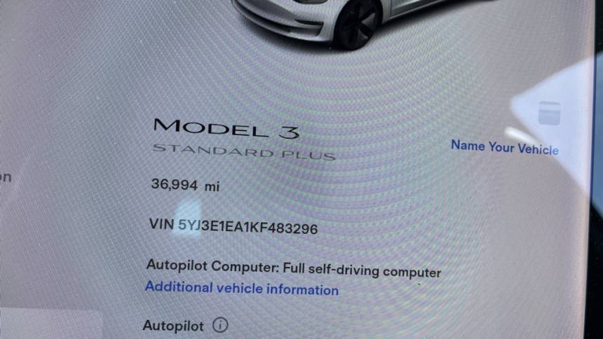 2019 Tesla Model 3 5YJ3E1EA1KF483296