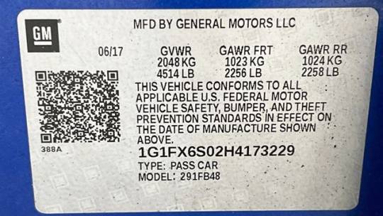 2017 Chevrolet Bolt 1G1FX6S02H4173229