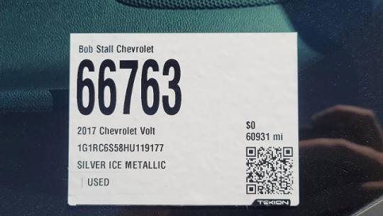2017 Chevrolet VOLT 1G1RC6S58HU119177