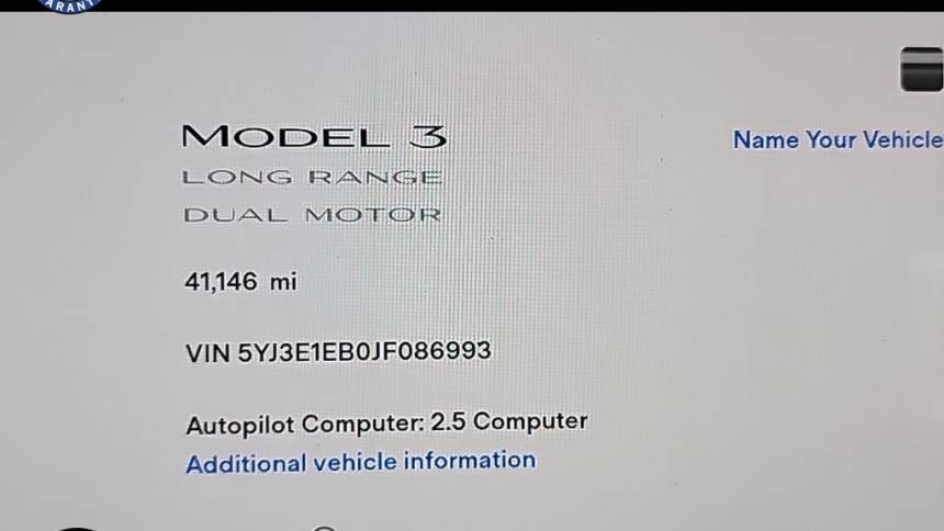 2018 Tesla Model 3 5YJ3E1EB0JF086993
