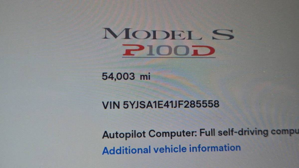2018 Tesla Model S 5YJSA1E41JF285558