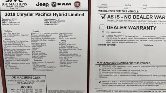 2018 Chrysler Pacifica Hybrid 2C4RC1N73JR229578