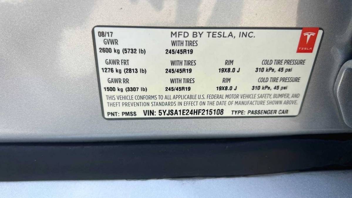 2017 Tesla Model S 5YJSA1E24HF215108