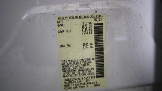 2021 Nissan LEAF 1N4BZ1DV7MC552759