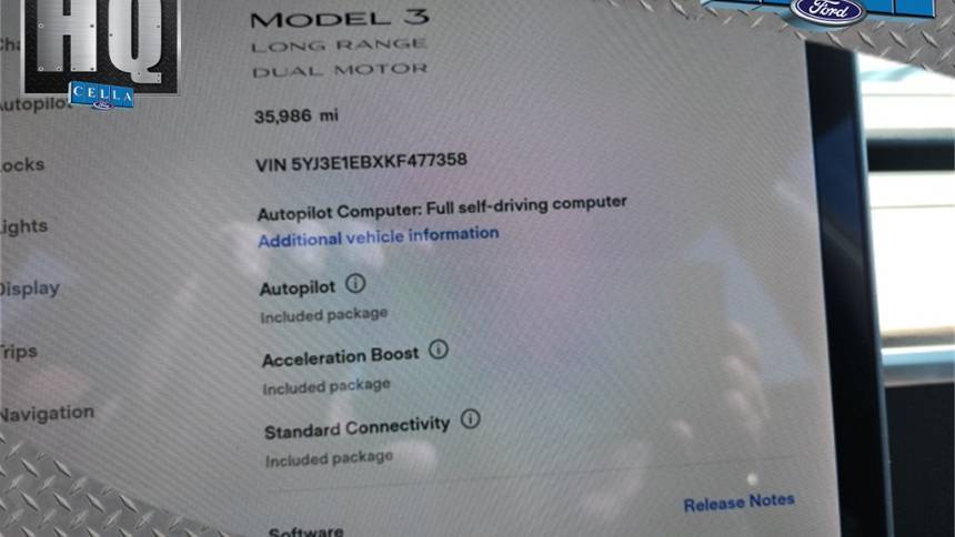2019 Tesla Model 3 5YJ3E1EBXKF477358