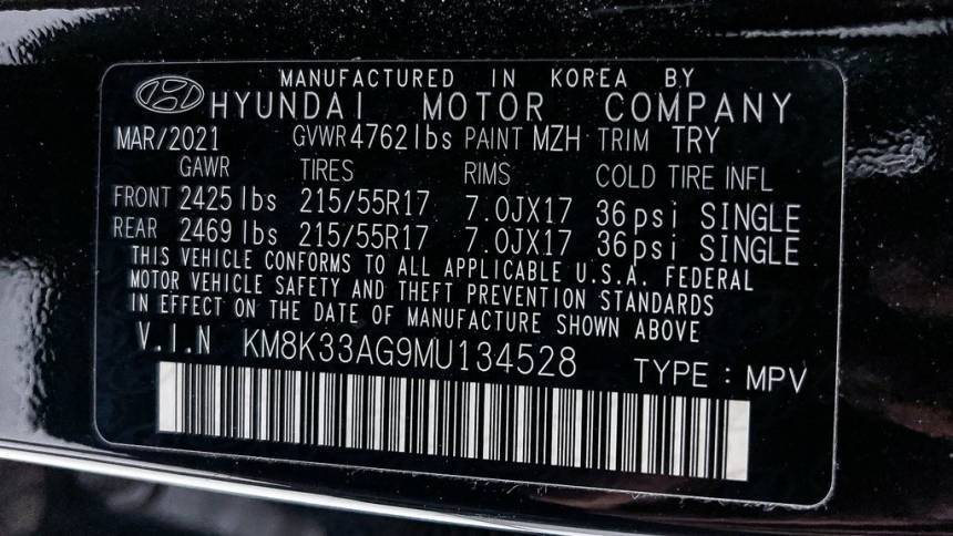 2021 Hyundai Kona Electric KM8K33AG9MU134528