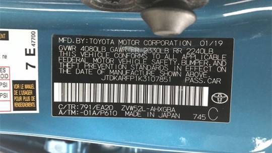 2019 Toyota Prius Prime JTDKARFP1K3107851