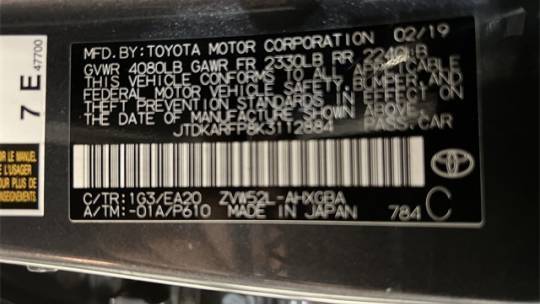 2019 Toyota Prius Prime JTDKARFP8K3112884