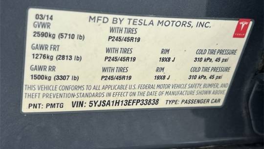 2014 Tesla Model S 5YJSA1H13EFP33838