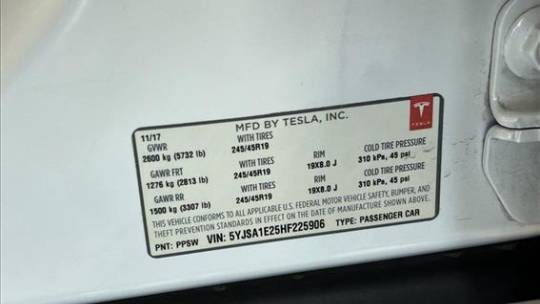 2017 Tesla Model S 5YJSA1E25HF225906