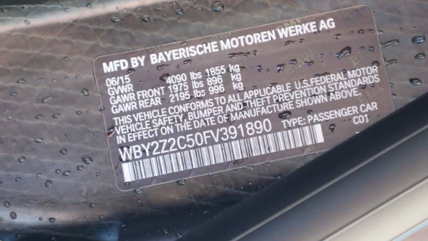 2015 BMW i8 WBY2Z2C50FV391890