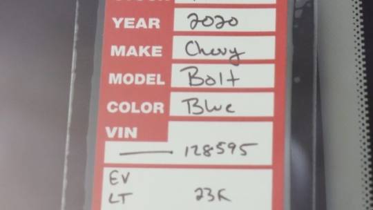 2020 Chevrolet Bolt 1G1FY6S03L4128595