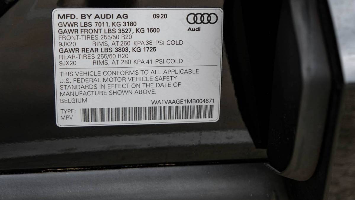 2021 Audi e-tron WA1VAAGE1MB004671