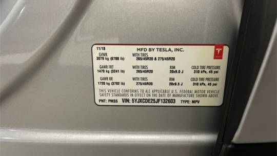 2018 Tesla Model X 5YJXCDE25JF132603