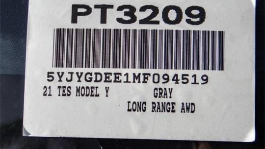 2021 Tesla Model Y 5YJYGDEE1MF094519