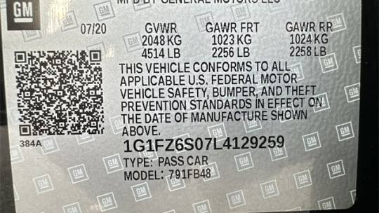 2020 Chevrolet Bolt 1G1FZ6S07L4129259