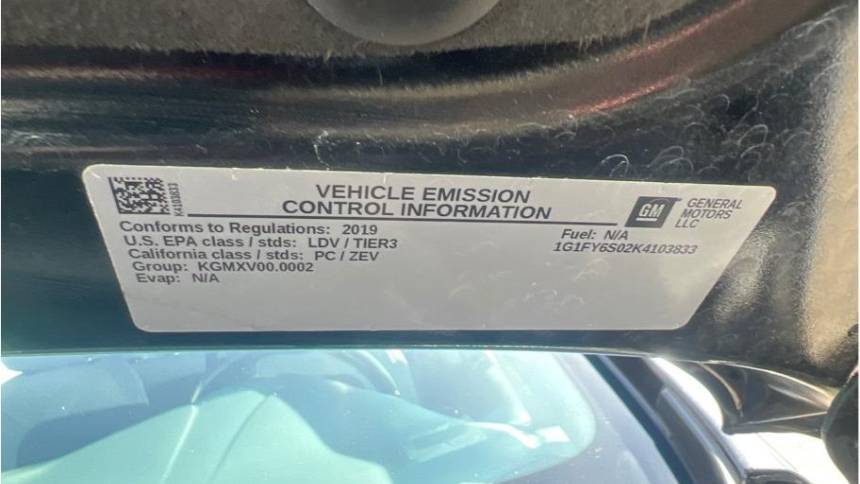 2019 Chevrolet Bolt 1G1FY6S02K4103833