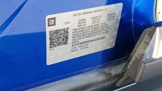 2017 Chevrolet Bolt 1G1FW6S02H4185089