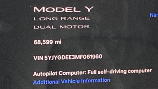 2021 Tesla Model Y 5YJYGDEE3MF061960